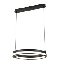 Підвісна LED-люстра Valeso G 2919/500D 108W, з пультом 2.4G із затемненням Чорний+Золото