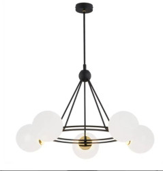 Подвесная люстра Valeso 9715-5 5x40W Черный+Медь