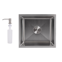 Кухонна мийка під стільницю Lidz Handmade H4843 Brushed Steel 3,0/1,0 мм LDH4843BRU49441
