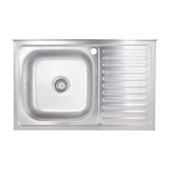 Кухонна мийка Brinex 5080-L 0,6 мм Satin (BRIN5080LSAT06)