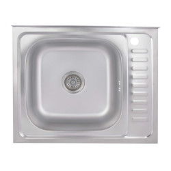 Кухонна мийка Brinex 6050-L 0,6 мм Satin (BRIN6050LSAT06)