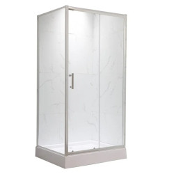 Душова кабіна Mixxus HARD SCT01-120x80x198-TR Chrome NEW прозоре скло 5мм (MI8428)