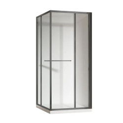Душова кабіна без піддону Koer SR SC09-90x90x200-R-TR-07 прозоре скло Easy Clean 6мм Графіт (KR5772)
