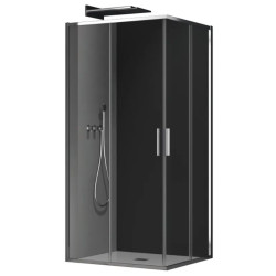 Душова кабіна без піддону Koer SR SC10-90x90x195-TR-01 прозоре скло Easy Clean 6мм, хром (KR5942)