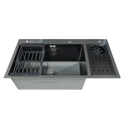 Кухонна мийка Zerix ZH8245-SET-08 Micro Decor Graphite (ZM5594)