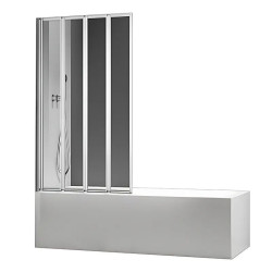 Шторка на ванну Koer SR BS07-80x140-TR-01 прозоре скло Easy Clean 4мм, хром (KR5948)