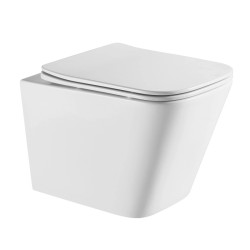 Унитаз подвесной Imprese KUBIK Twist i-glaze, сиденье Slow-closing, белый (c06810233)