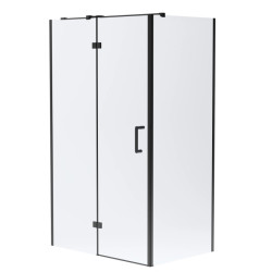 Душевая кабина Volle SOTA 120-C 120*80*200 (стекло+дверь) реверсивная, профиль черный матовый, стекло прозрачное 8мм (1038.134603)