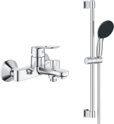 Смеситель для ванны Grohe BauLoop 23603000 з душовою стійкою Vitalio Start 26951001
