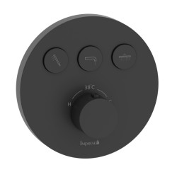 Смеситель термостатический для душа скрытого монтажа Imprese KUCERA Click f04603410AG черный матовый