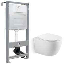 Інсталяція з унітазом Imprese SVETLY Twist, сидіння Slim slow-closing + Інсталяція i-FRAME i1210, кріплення (c06805203+i1210)