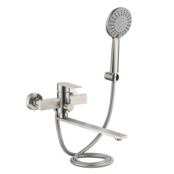 Смеситель для ванны Lidz Nexus 005 (k35) LDNEX005NKS49187 Nickel