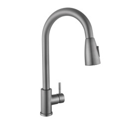Кухонный смеситель с выдвижным изливом Lidz Aria 015FL (k35) LDARI015FLGRP49560 Graphite