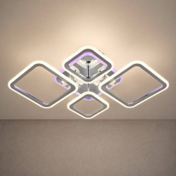 Люстра стельова Valeso LI8822/2+2 CR (RGB), хром, LED 84W+8W
