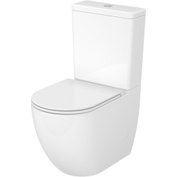 Унітаз-компакт 931 Cersanit Remo Oval Tornado 011 K3030-001 безободковий, сидіння SLIM, білий глянець